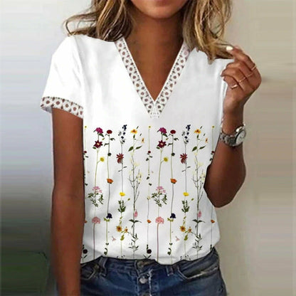 Casual Loose Short Sleeves T-Shirts Women Fashion Elegant Tops