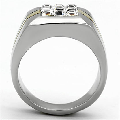 Men Stainless Steel Synthetic Crystal Rings TK1178