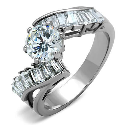 Women Stainless Steel Cubic Zirconia Rings TK1533