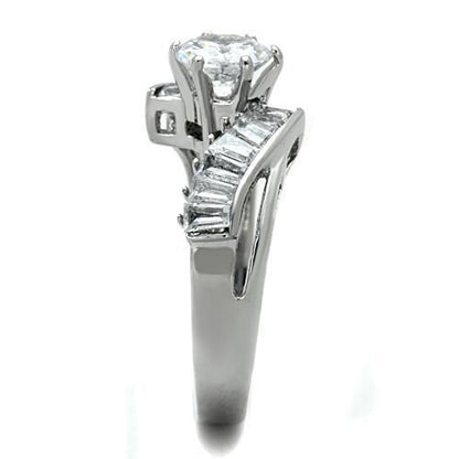 Women Stainless Steel Cubic Zirconia Rings TK1533