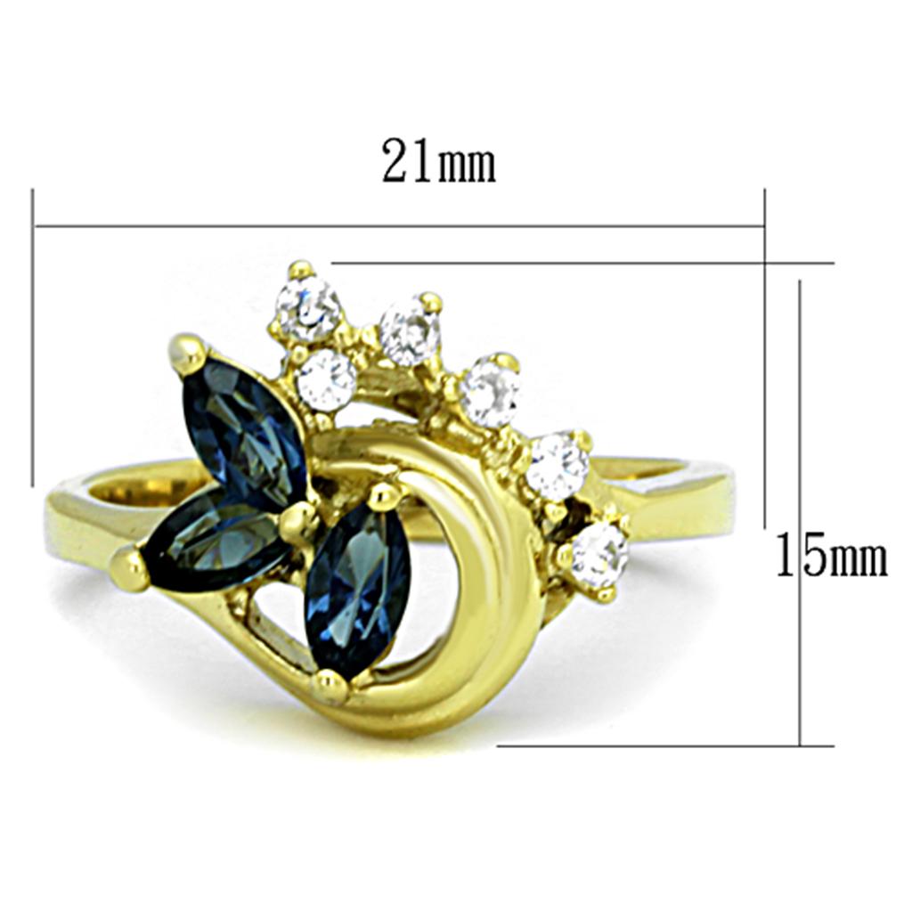 Women Stainless Steel Synthetic Crystal Rings