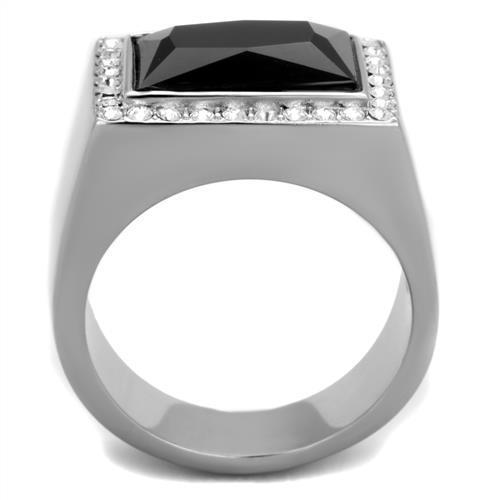 Men Stainless Steel Synthetic Onyx Rings TK1810