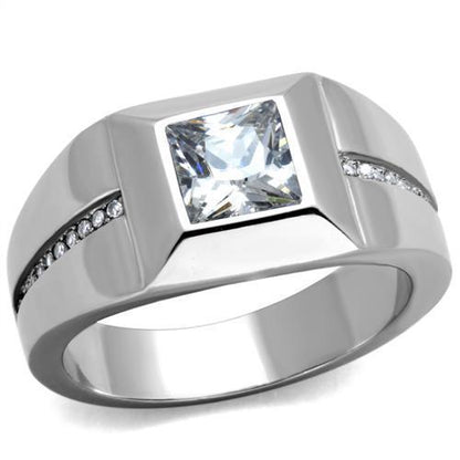 Men Stainless Steel Cubic Zirconia Rings TK1916