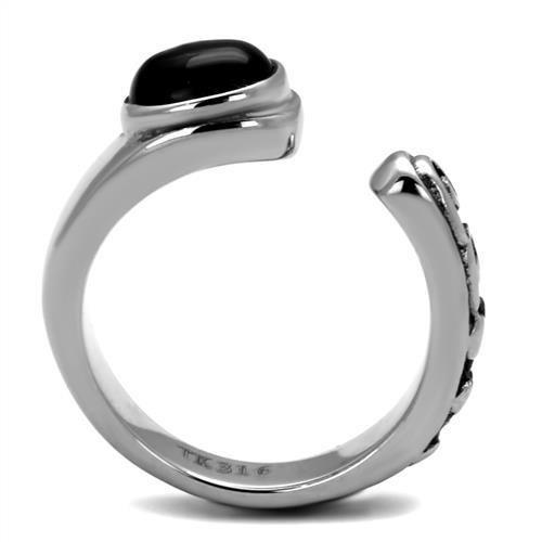 TK1971 - High polished (no plating) Stainless Steel Ring with