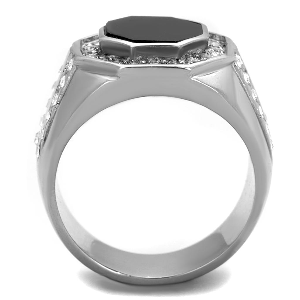 Men Stainless Steel Synthetic Crystal Rings TK2066