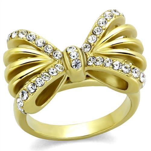 Women Stainless Steel Synthetic Crystal Rings