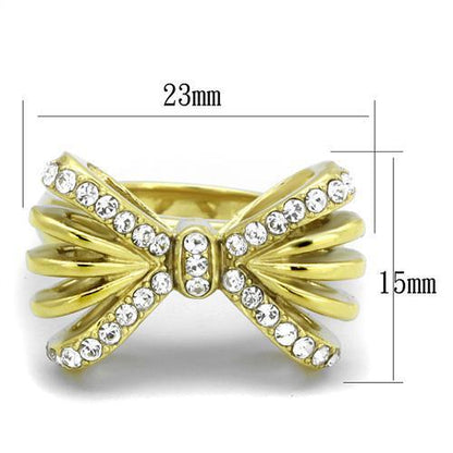 Women Stainless Steel Synthetic Crystal Rings