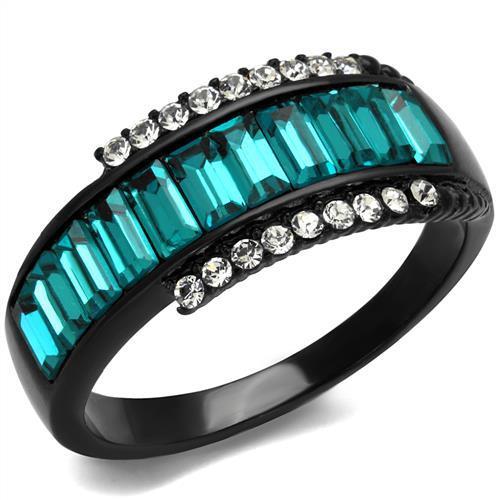 Women Stainless Steel Synthetic Crystal Rings