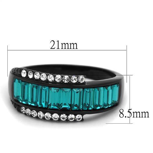 Women Stainless Steel Synthetic Crystal Rings