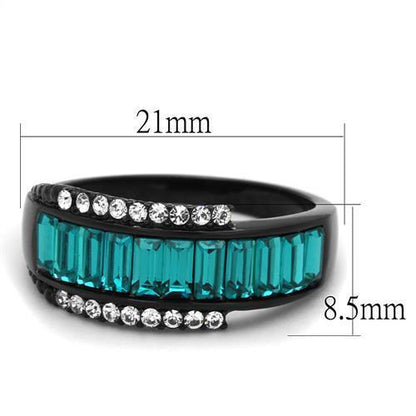 Women Stainless Steel Synthetic Crystal Rings