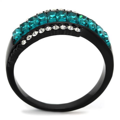 Women Stainless Steel Synthetic Crystal Rings