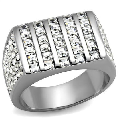 Men Stainless Steel Synthetic Crystal Rings TK2219