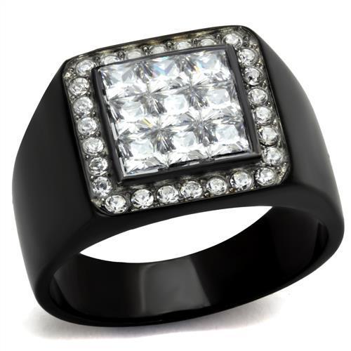 Men Stainless Steel Cubic Zirconia Rings TK2230