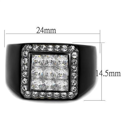 Men Stainless Steel Cubic Zirconia Rings TK2230