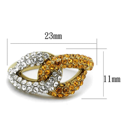 Women Stainless Steel Synthetic Crystal Rings