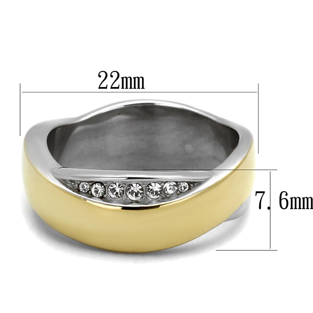 Women Stainless Steel Synthetic Crystal Rings