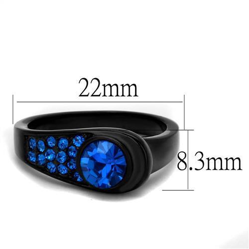 Women Stainless Steel Synthetic Crystal Rings