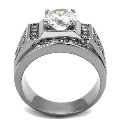 Men Stainless Steel Cubic Zirconia Rings TK2305