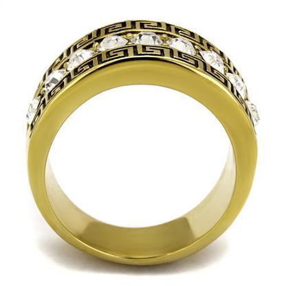 Men Stainless Steel Synthetic Crystal Rings TK2310