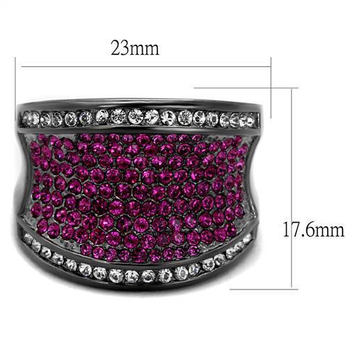 Women Stainless Steel Synthetic Crystal Rings