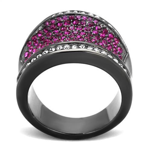 Women Stainless Steel Synthetic Crystal Rings