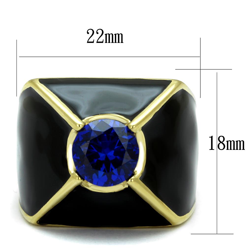 Men Stainless Steel Cubic Zirconia Rings TK2640