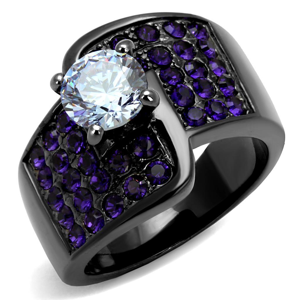 Women Stainless Steel Cubic Zirconia Rings TK2644