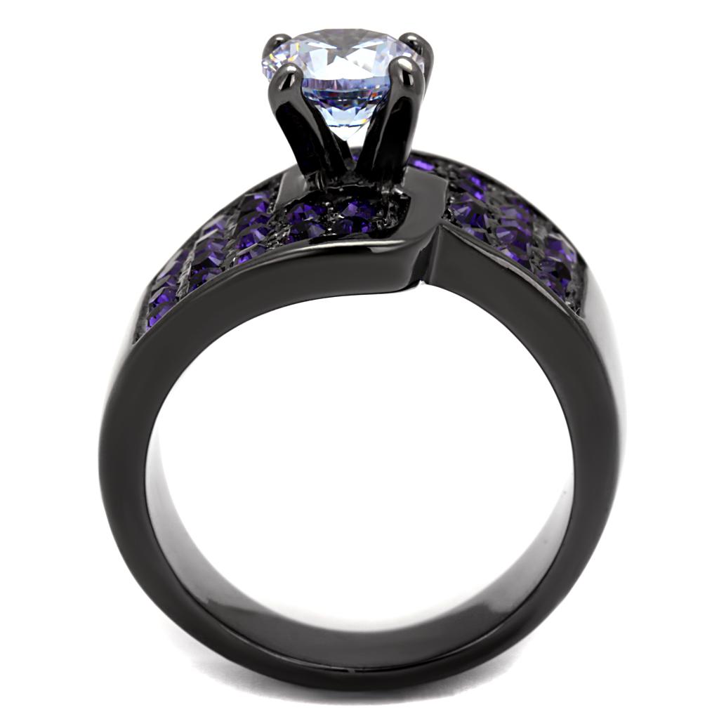 Women Stainless Steel Cubic Zirconia Rings TK2644