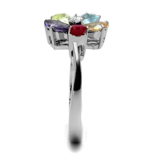 Women Stainless Steel Cubic Zirconia Rings TK2867