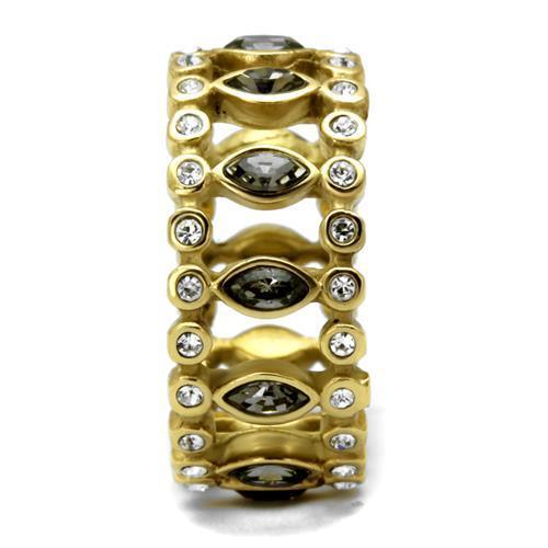 TK2907 - IP Gold(Ion Plating) Stainless Steel Ring with Top Grade