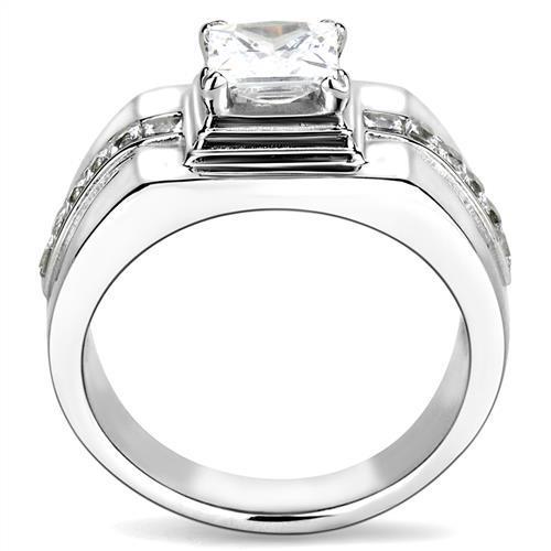 Men Stainless Steel Cubic Zirconia Rings TK3011