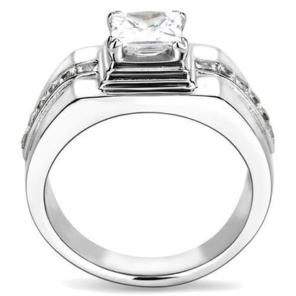 Men Stainless Steel Cubic Zirconia Rings TK3011