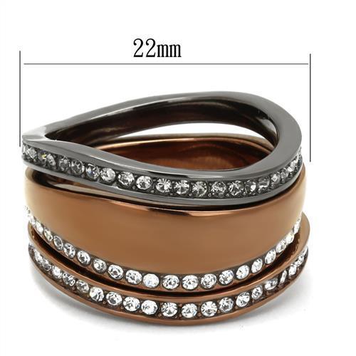 Women Stainless Steel Synthetic Crystal Rings