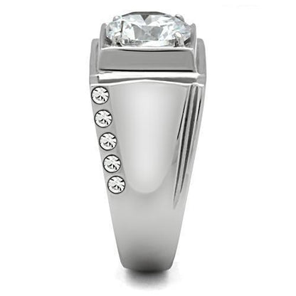 Men Stainless Steel Cubic Zirconia Rings TK311