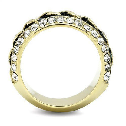 Women Stainless Steel Synthetic Crystal Rings