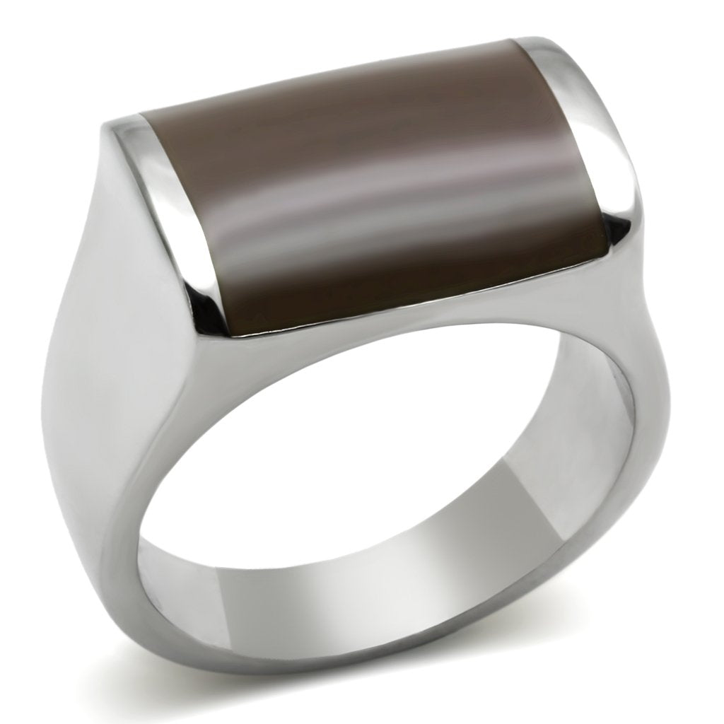 Men Stainless Steel Epoxy Rings TK327