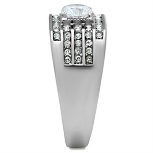 Men Stainless Steel Cubic Zirconia Rings TK351