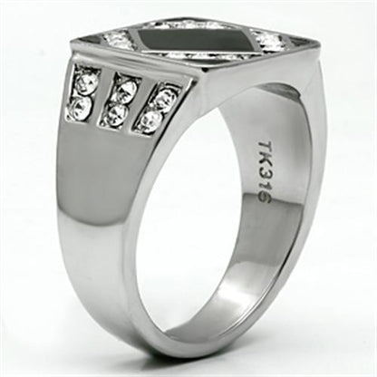 Men Stainless Steel Synthetic Crystal Rings TK710