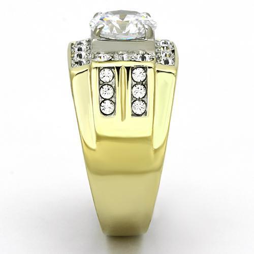 Men Stainless Steel Cubic Zirconia Rings TK760