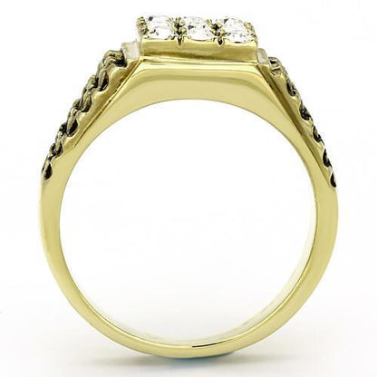 Men Stainless Steel Synthetic Crystal Rings TK765