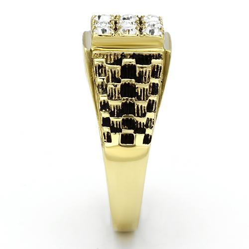 Men Stainless Steel Synthetic Crystal Rings TK765