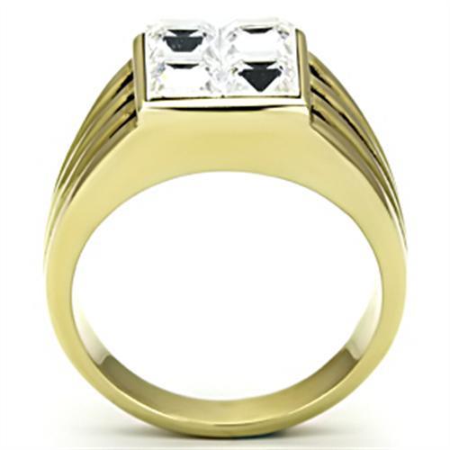 Men Stainless Steel Synthetic Crystal Rings TK769