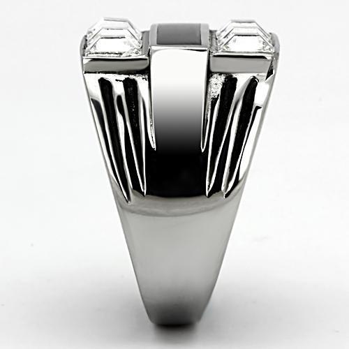 Men Stainless Steel Synthetic Crystal Rings TK920