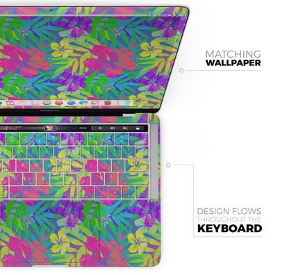 Tropical Flourescent v1 - Skin Decal Wrap Kit Compatible with the