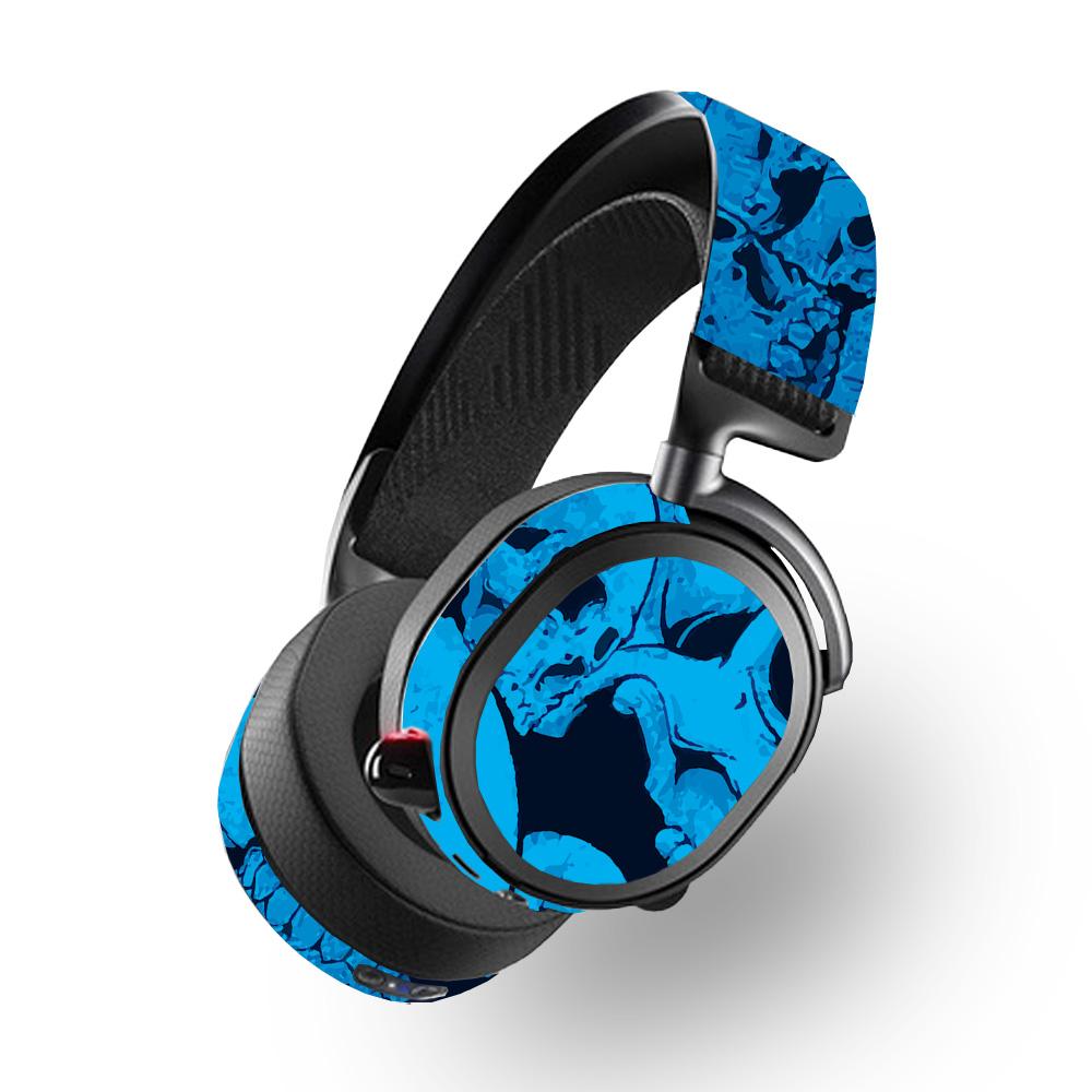 MightySkins SSARPR-Blue Skulls-skin voor Steelseries Arctis Pro Wireles