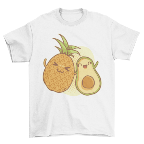 Grappige schattige ananas avocado vrienden, ananas liefhebber, avocado liefhebber