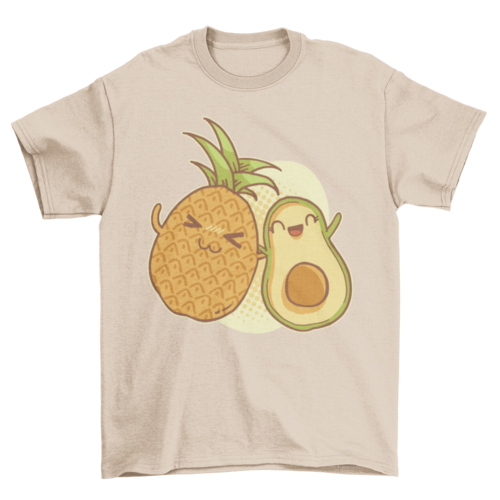 Grappige schattige ananas avocado vrienden, ananas liefhebber, avocado liefhebber