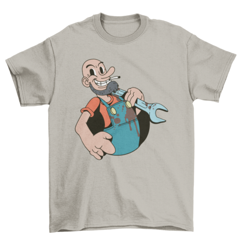 Sailor with wrench t-shirt