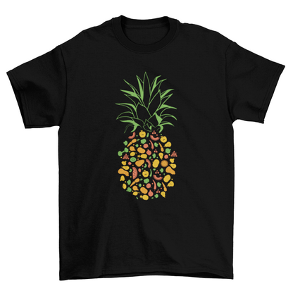 Pineapple made of fruits t-shirt