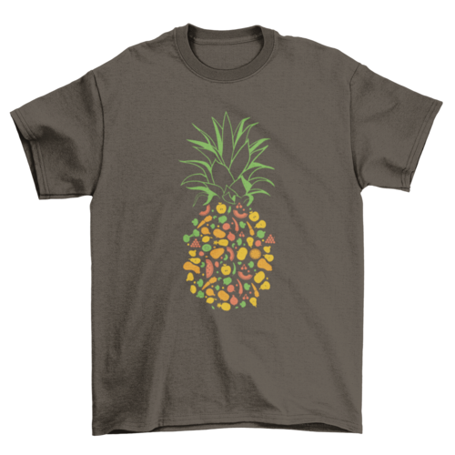 Ananas gemaakt van fruit t-shirt